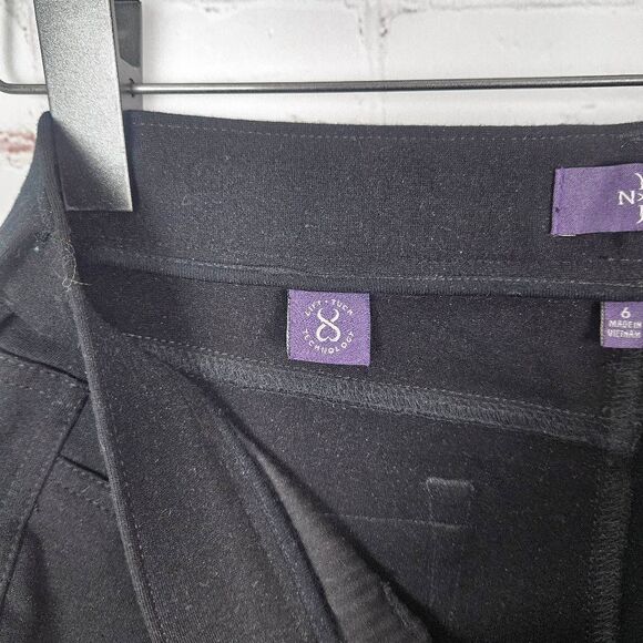 NOT YOUR DAUGHTERS JEANS Black Stretchy Pull On NYDJ Skinny High Rise Leggings 6 - Picture 8 of 9